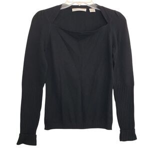 Blu Stocking Women's Small 100% Cashmere Black Top